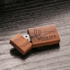 Personalized Grove Wooden USB 2.0 Flash Drive -8GB-Wood Walnut-1419