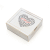 heart design white usb flash drive with box