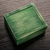 Wooden Box With Sliding Lid -Woodwash Green-1502